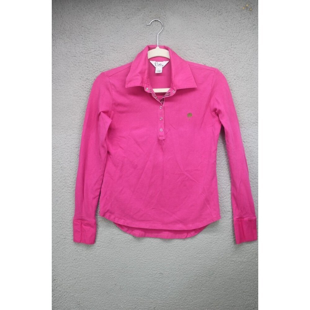 Lilly Pulitzer Vtg. Long Sleeve Hi Lo Top-Size Small-Stretchy-Preppy